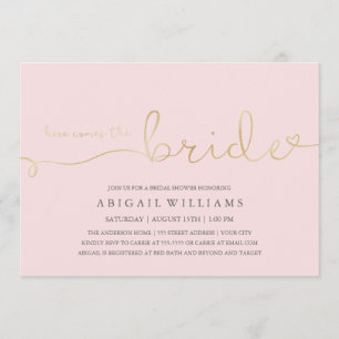 Here comes the bride -shower invitation