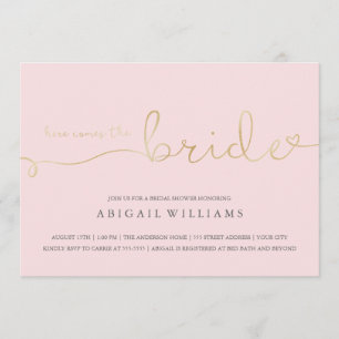 Here comes the bride -shower invitation