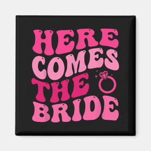 Here Comes The Bride Wedding Ring Bearer Flower Gi Magnet