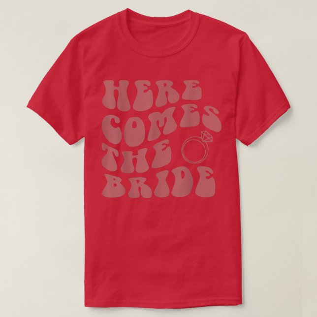 Here Comes The Bride Wedding Ring Bearer Flower Gi T-Shirt (Design Front)
