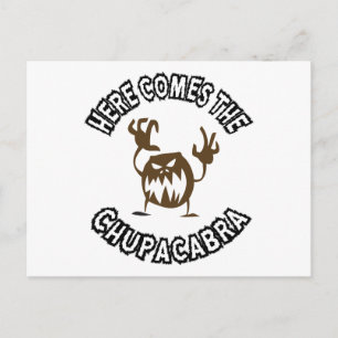 Here comes the chupacabra postcard