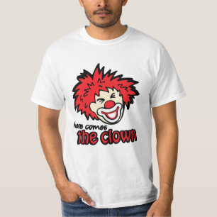 Here comes the clown red hair t-shirt