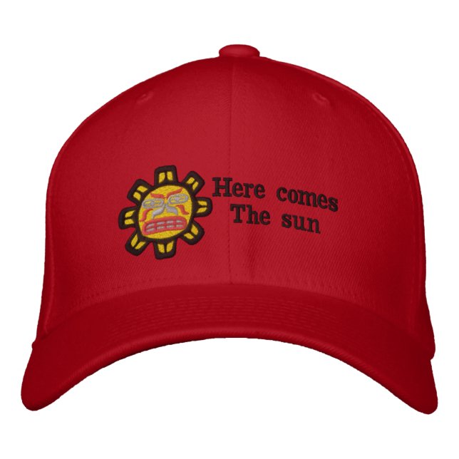 here comes the Haida Sun Embroidered Baseball Hat (Front)