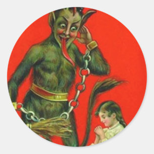 Here Comes The Krampus 1 Classic Round Sticker
