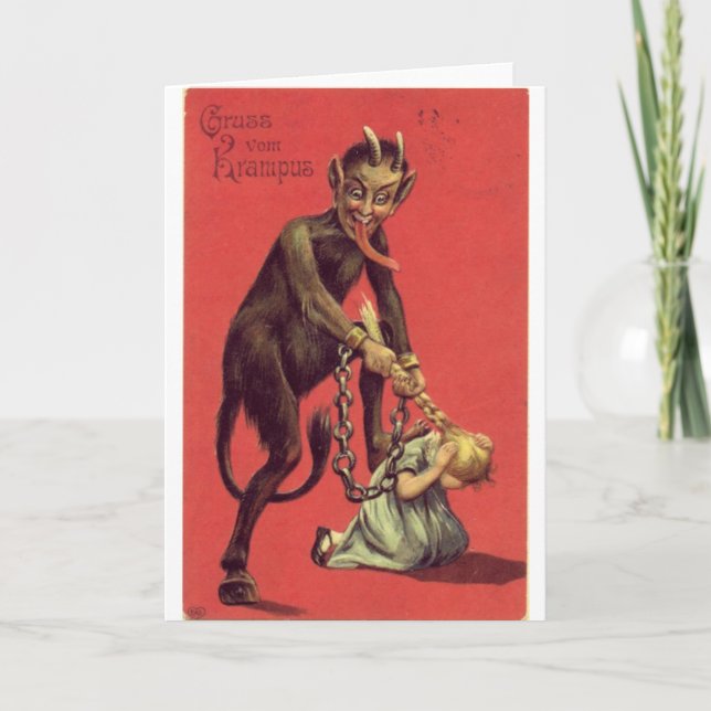 Here Comes The Krampus! 2 Holiday Card (Front)