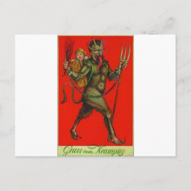 Here comes the Krampus! Postcard (Front)