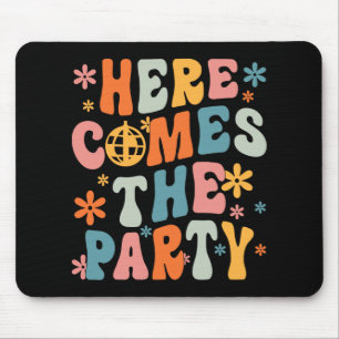Here Comes The Party Bride Squad Retro Bachelorett Mouse Mat
