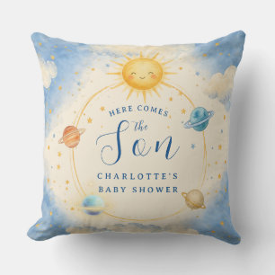 Here Comes the Son Baby Boy Shower Cushion