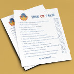 Here Comes the Son Baby Boy Shower Flyer<br><div class="desc">Test guests' baby knowledge with this fun true or false game featuring facts about babies. This game sheet has a cute Here Comes the Son theme that's perfect for baby showers honouring moms-to-be of baby boys. Answer key is below. Be sure to print out this page or bookmark it for...</div>