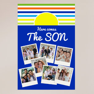Here Comes the Son Baby Shower Backdrop & Signup Poster
