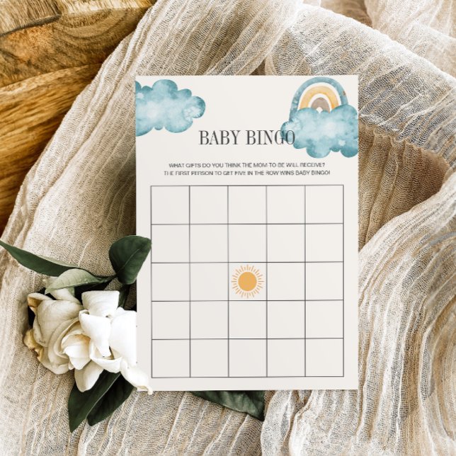 Here Comes The Son Baby Shower Bingo Game Invitation (Creator Uploaded)