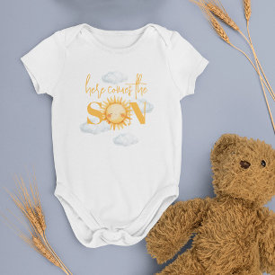 Here Comes The Son Baby Shower Bodysuit