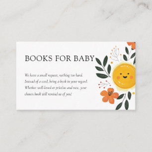 Here Comes the Son Baby Shower Books for Baby Enclosure Card