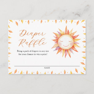 Here Comes the Son Baby Shower Diaper Raffle Enclosure Card