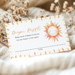 Here Comes the Son Baby Shower Diaper Raffle Enclosure Card