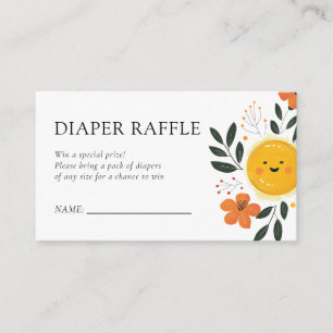 Here Comes the Son Baby Shower Diaper Raffle Enclosure Card