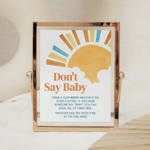 Here Comes the Son Baby Shower Don't Say Baby Poster