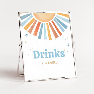 Here Comes the Son Baby Shower Drinks Poster