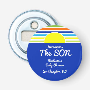 Here Comes The Son Baby Shower Favor Bottle Opener