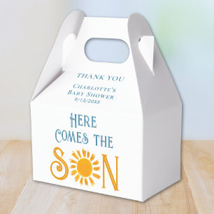Here Comes The Son Baby Shower Favour Box