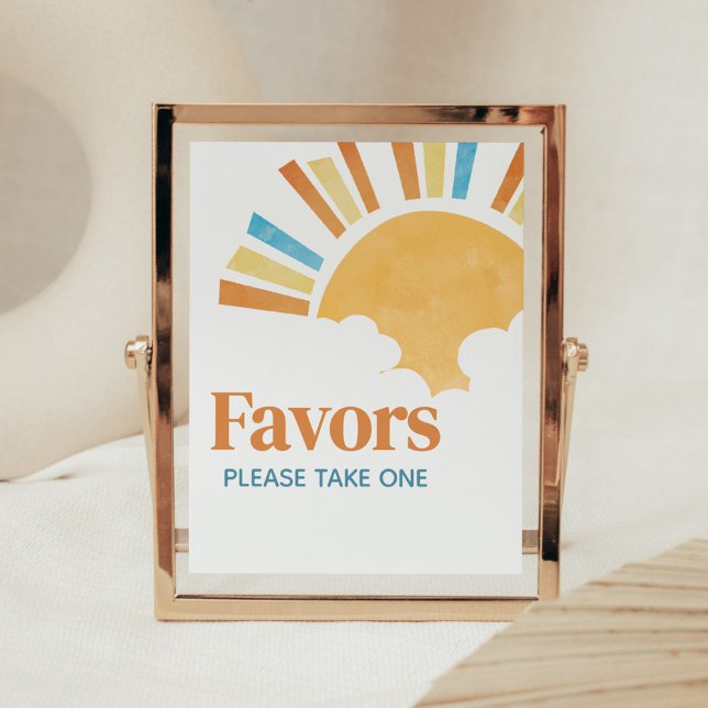 Here Comes the Son Baby Shower Favours Poster (Here Comes the Son Baby Shower Favors Sign)