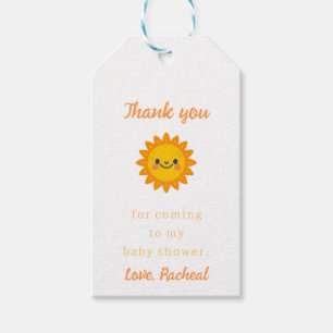 Here comes the son Baby Shower Gift Tags