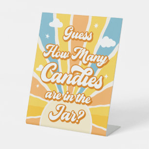 Here Comes the Son Baby Shower Guess How Many Pedestal Sign