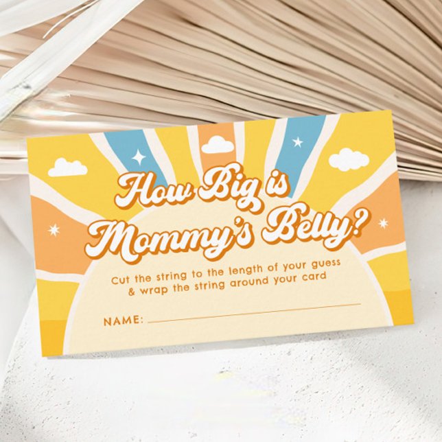 Here Comes the Son Baby Shower How Big's Her Belly Enclosure Card (Creator Uploaded)
