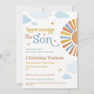 Here Comes the Son - Baby Shower Invitation