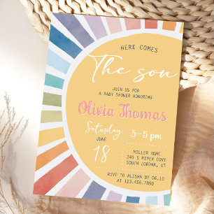 Here Comes The Son Baby Shower Invitation