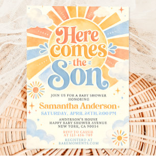 Here Comes The Son Baby Shower Invitation