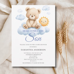 Here Comes The Son Baby Shower Invitation