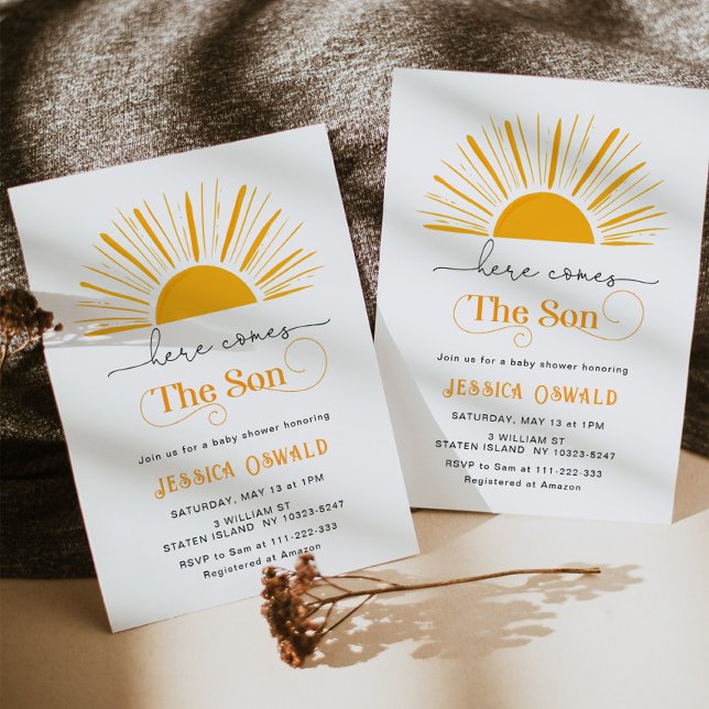 Here comes the son baby shower invitation (Creator Uploaded)