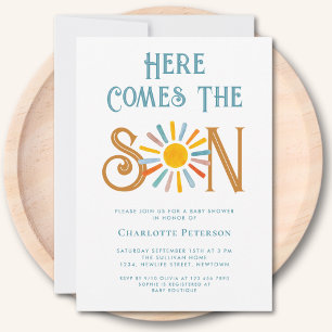 Here Comes The Son Baby Shower Invitation