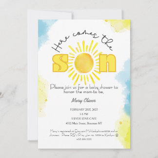 Here comes the son! Baby Shower Invitation