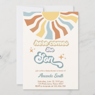 Here Comes the Son Baby Shower  Invitation