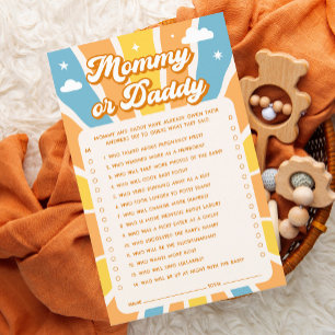 Here Comes the Son Baby Shower Mummy or Daddy Game