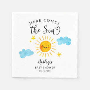 Here Comes The Son Baby Shower Napkins