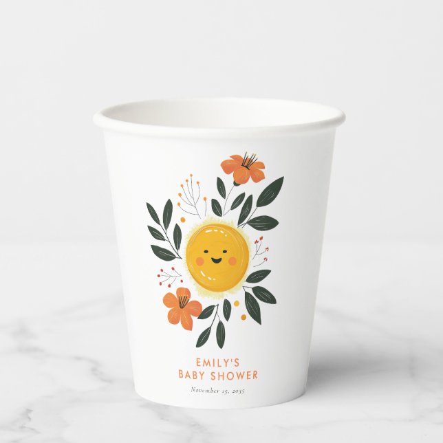 Here Comes the Son Baby Shower Paper Cups (Front)