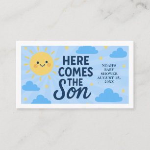 Here Comes the Son Baby Shower - Sunshine  Enclosure Card
