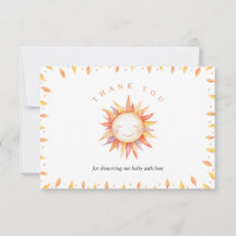 Here Comes the Son Baby Shower Thank You Card