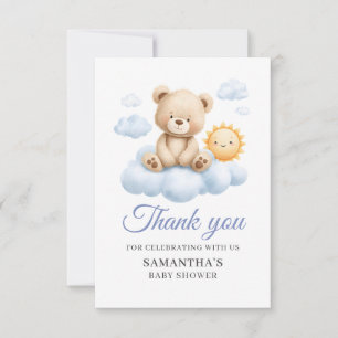 Here Comes The Son Baby Shower Thank You Card