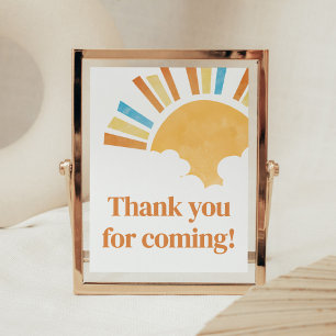 Here Comes the Son Baby Shower Thank you Card Poster