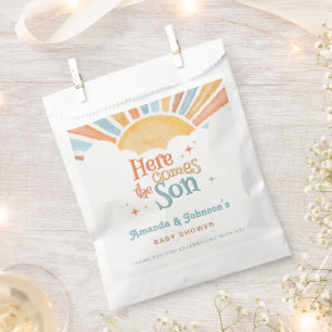 Here Comes the Son Baby Shower Thank You Favour Bags