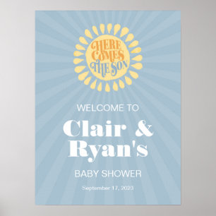 Here Comes the Son Baby Shower Welcome Sign