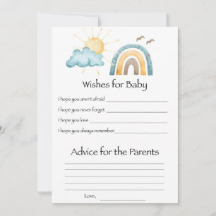Here Comes The Son Baby Wishes Activity Card