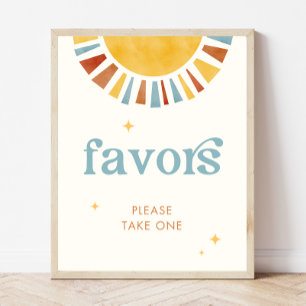 Here Comes the Son Boho Baby Shower Favours Sign