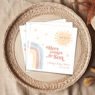 Here Comes the Son Boho Baby Shower Napkin