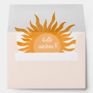 Here comes the son boho Sunshine baby shower Envelope