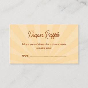 Here Comes The Son Boy Baby Shower Diaper Raffle Enclosure Card